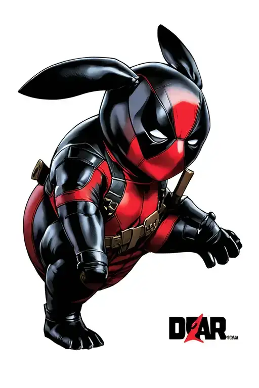 Pikachu Deadpool Full Color