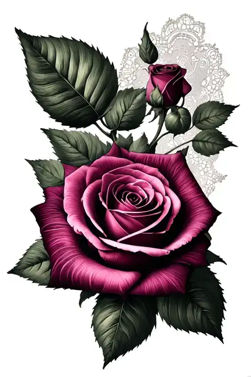 Rose And Lace Design