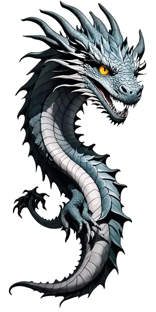 Red Dragon From The Front Effect Realist Effect Bad Mouth Yellow Eyes