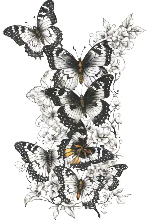 Different Species Of Butterflies Surrounding