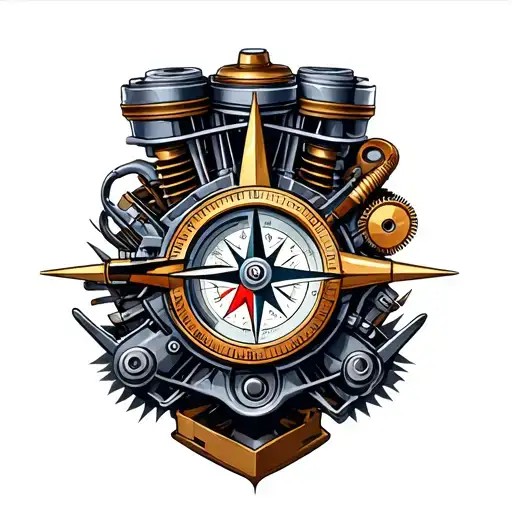 Engine Parts And Compass