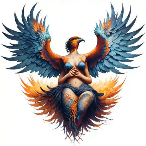 Phoenix Rising From Dead Woman's Chest