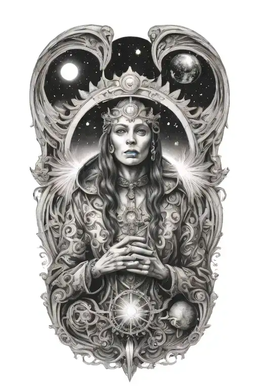 Heaven Opening Her Coat To Reveal Hidden Galaxies