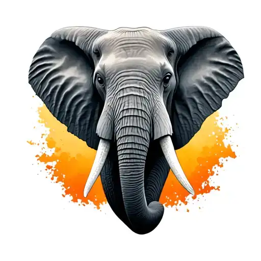 African Elephant Head