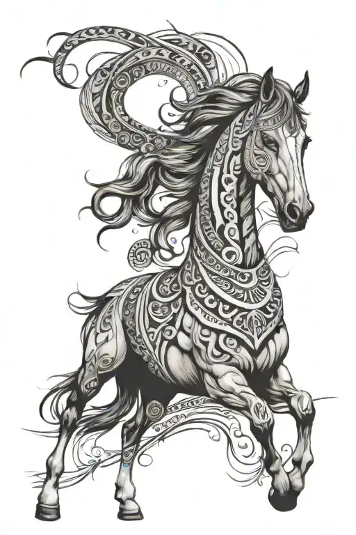 Tribal Horse Inspired Design Featuring