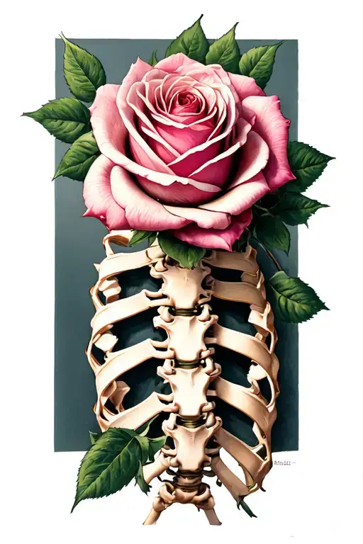 Symbol An Operation For Scoliosis And A Rose