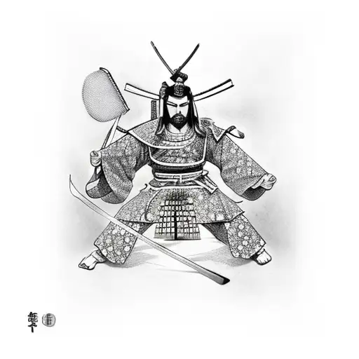 Samurai In Garden