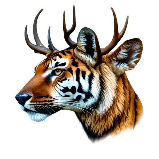 Deer And Tiger Face