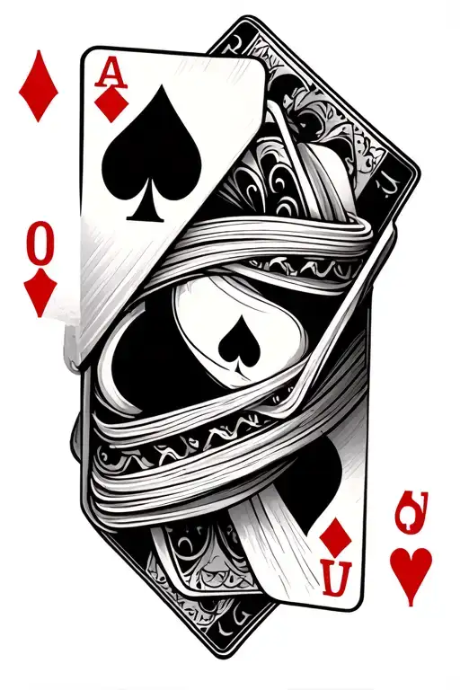 Deck Of Cards Being Shuffled