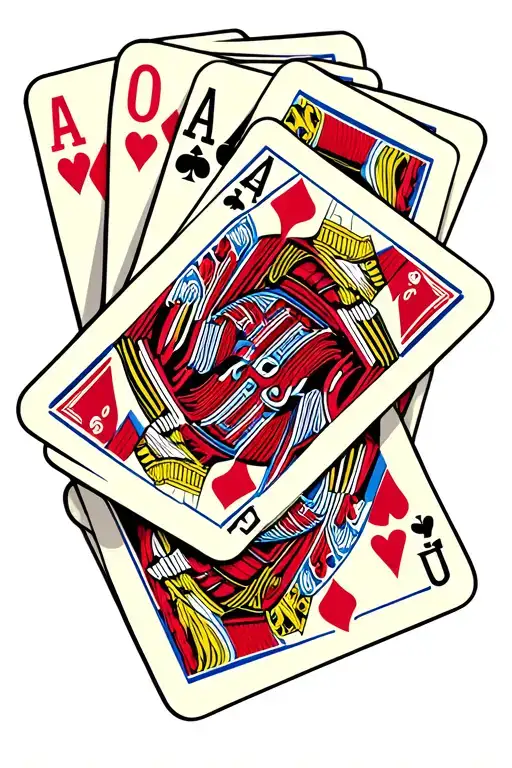 Deck Of Cards Being Shuffled