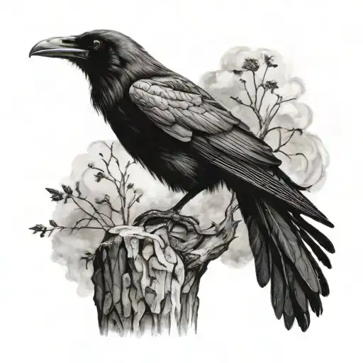 Raven Perched