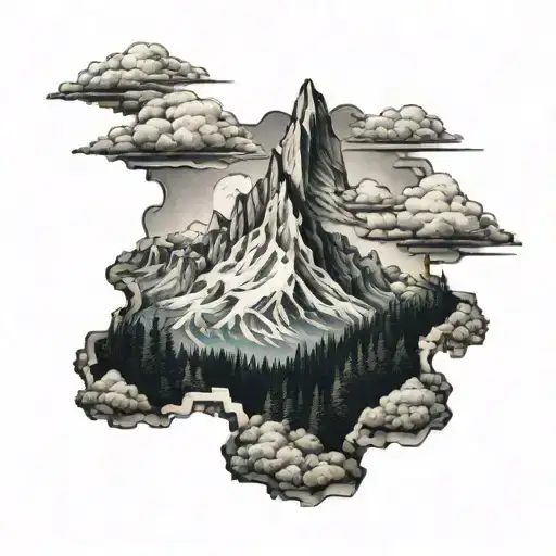 Mountain Shaped As Letter M