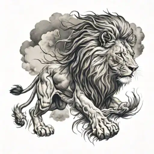 Lion In Storm Clouds