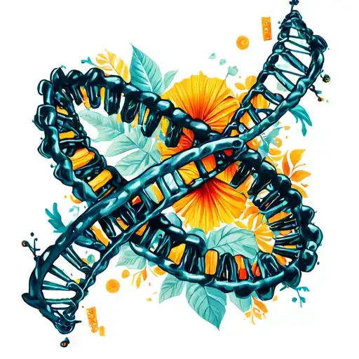 African Dna Mixed With Tech Themed