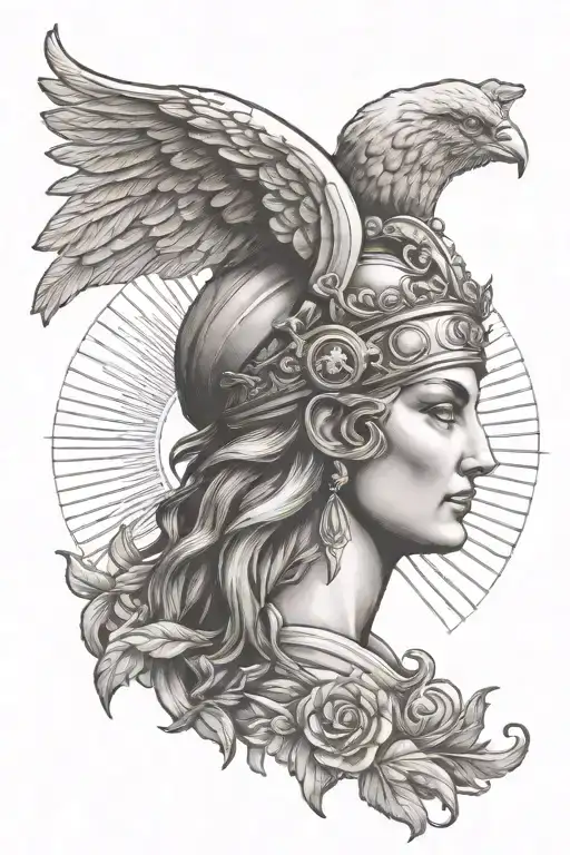 Greek Goddess Athena Realism Style