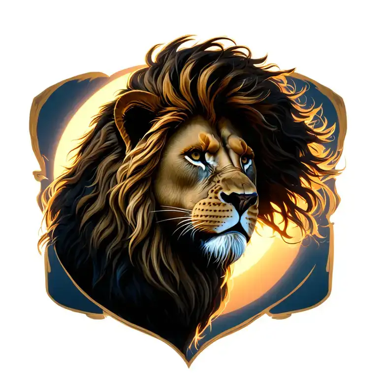 Lion Sin Of Pride Escanor Tattoo With Sun Behind It