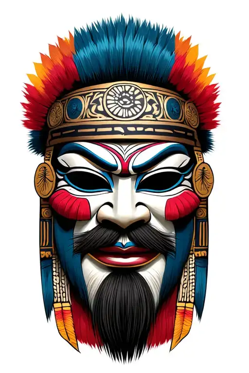 Mongolian Tribal War Mask