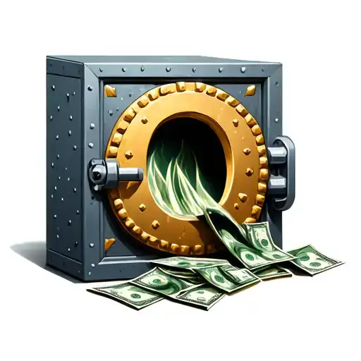 Can You Make Bank Vault Out The Letter Q Opening Up Like A Bank With Money