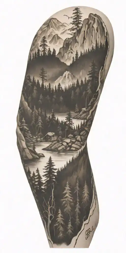 Forest And Mountain Area Near Gehrden Germany