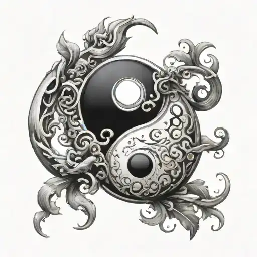 Yin And Yang Symbol Intertwined