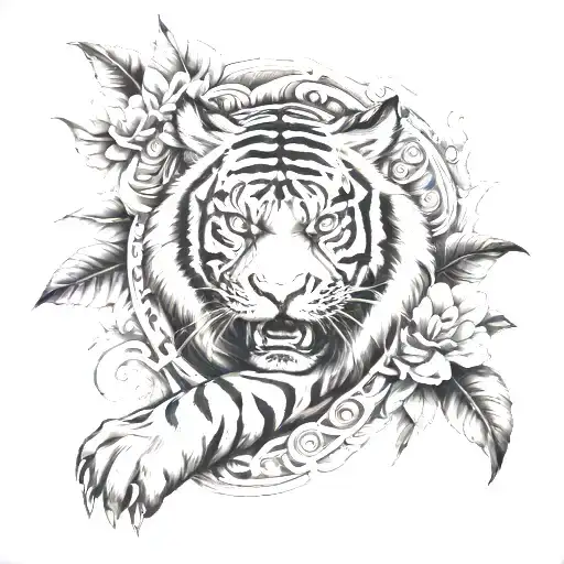Biomechanical Polynesian Tiger