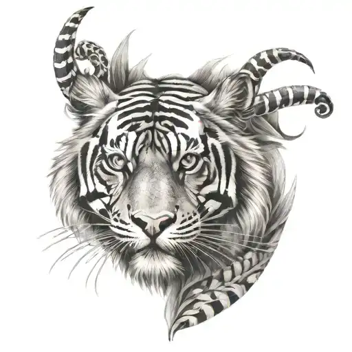 Biomechanical Polynesian Tiger Tattoo Feral Look