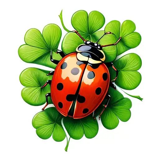 Lady Bug And Shamrock Intertwined