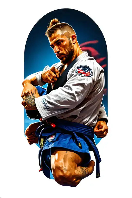 Jiu Jitsu Fighter Grappling