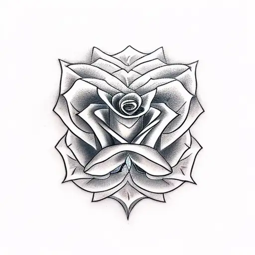3D Design Of Rose Sword And Skull