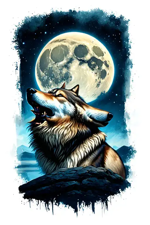 Wolf Howling At The Moon