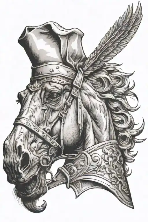 War Chef On A Horse Head