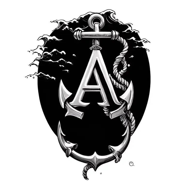 An Anchor As The Letter A In The Name Anthony Crashing In The Waves Of Life My Son Keeps Me Anchored