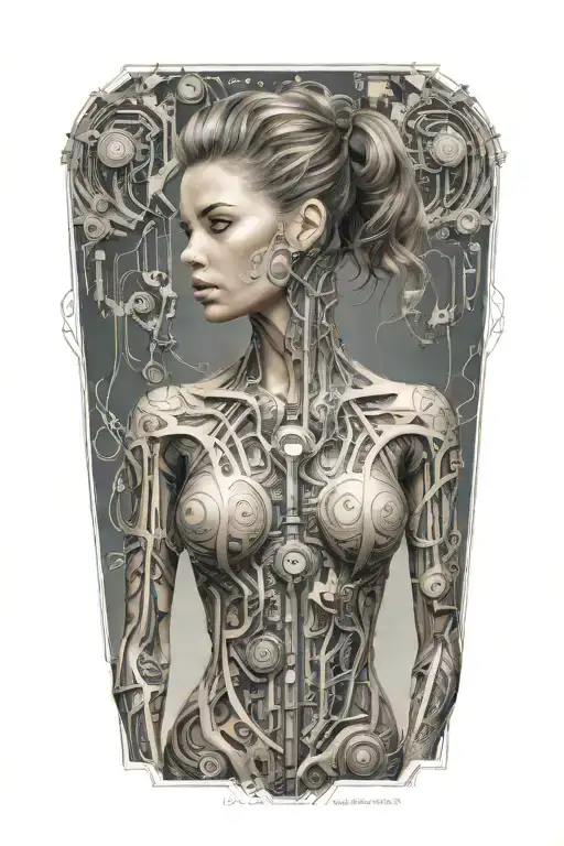 Fitness Shreded Body Women With Technology Circuits Merging