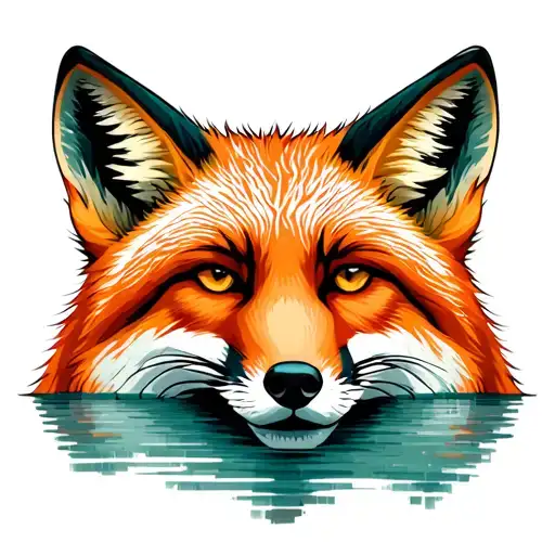 Fox With Mountains And A Lake