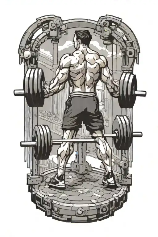 A Pixel Art Representation Of A Software Engineer Lifting Weights In A Gym Setting