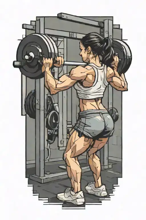 A Pixel Art Representation Of A Women Software Engineer Lifting Weights In A Gym Setting