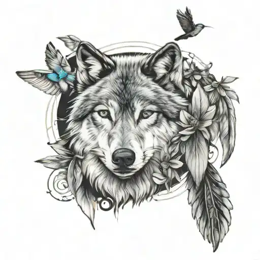 Wolf And Hummingbird