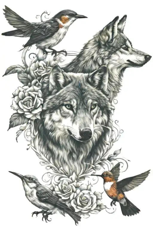 Wolf And Hummingbird