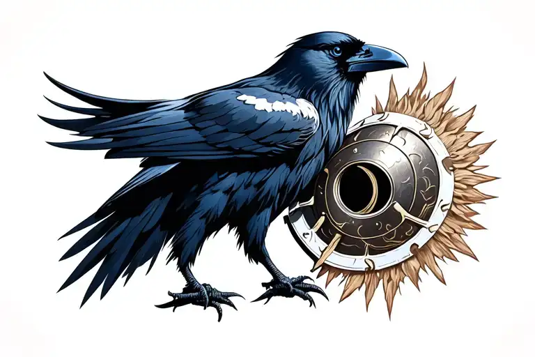 Raven Holding Helm Of Awe