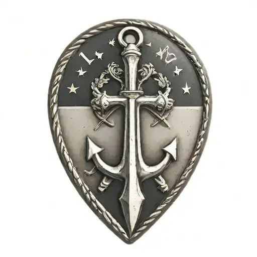 Black Grey Flag Id Tags Infantry Cross Rifles