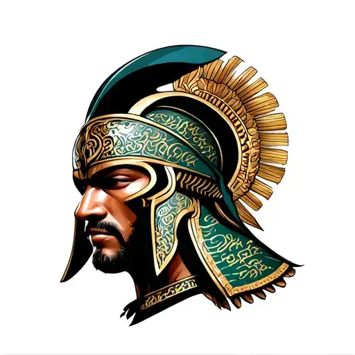 Spartan With Thai Writing Around