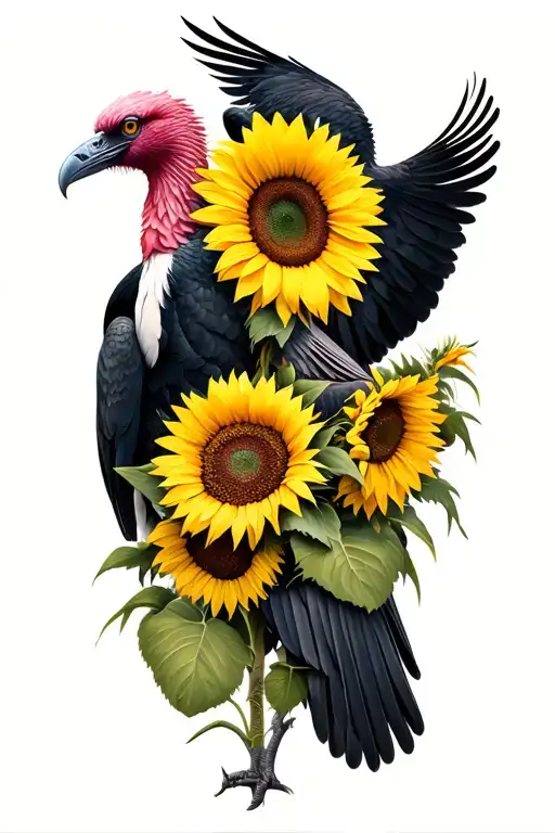 Sunflowers And Vultures