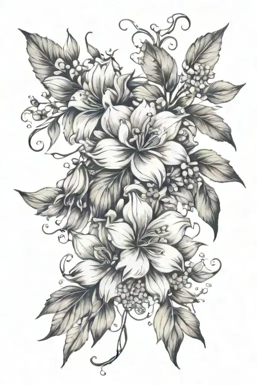 Beautiful Flowers Intertwined