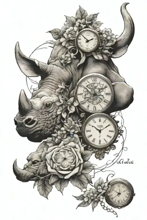 Honeycomb Pattern Bull Rhino Sexy Woman Money Clock Thomas Trees Mountains Flowers
