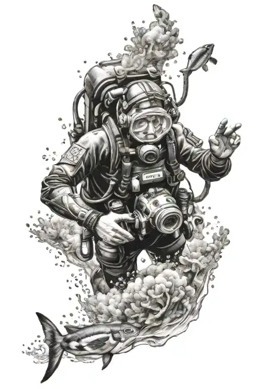 Scuba Diver Exploring New Places