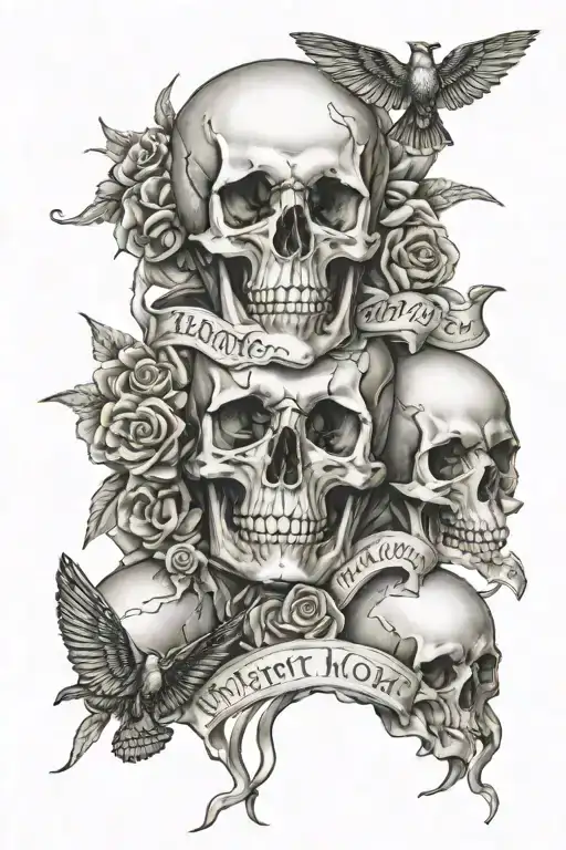 Memento Mori Written With A Line Showing Life Above And Death Below