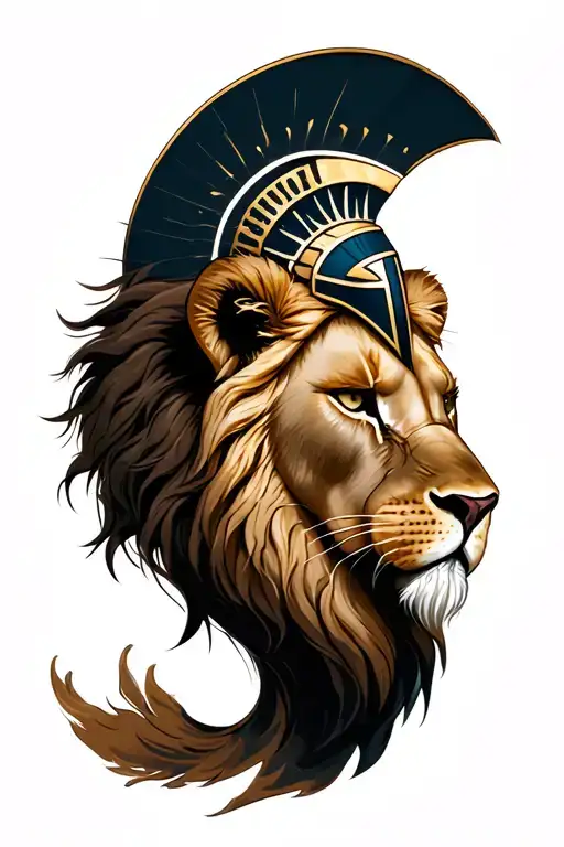 Spartan And Lion