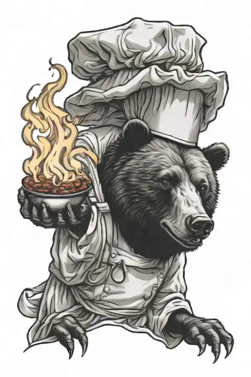 Bear Chef Flambe