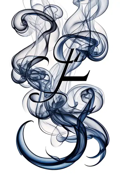 Smoke Forming The Shape Of A Word Lee