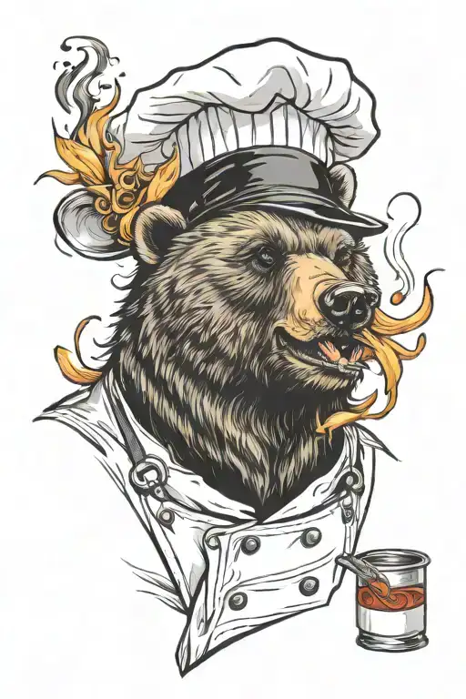 Happy Bear Chef Flambe